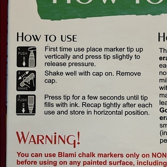 Brand New Set of Liquid Chalk Markers Bright Concentrated Arts Crafts Classroom - Picture 4 of 16